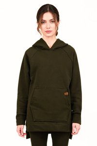 Vivisence 9006 bluza z kapturem, miękka bawełna zielony