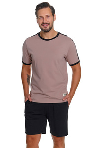 Doctor Nap PMB.7477 piżama męska krótka bawełniana beige