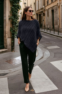 Ponczo Vivisence 7110 granatowy
