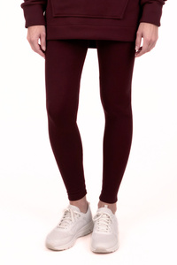 Vivisence 9106 legginsy prążkowane z bawełny bordowy