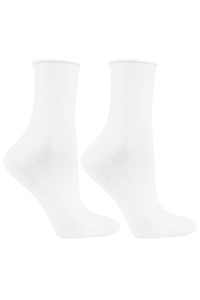 Moraj SMD300-002 Medical skarpety za kostkę, prążkowany ściągacz white