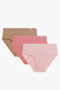 Figi Atlantic 3CLP-004 3-pack ciemnoróżowy/ciemnobeżowy/różowy