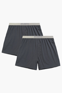 Atlantic 2BMB-005 bokserki 2-pack luźny krój grafitowy
