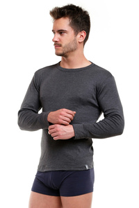 Koszulka z długim rękawem Moraj MPL1600-001 dark grey
