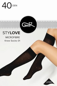 Wyrób pończoszniczy podkolanówki Gatta Stylove 01 40 DEN nero