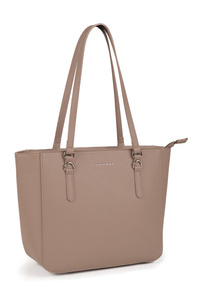 Vivisence T0017 torebka na ramię z zamkiem taupe