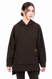 Vivisence 9006 bluza z kapturem, miękka bawełna brązowy