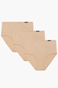 Atlantic 3BLP-604 wysokie figi 3 pack z bawełny beżowy