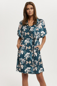 Italian Fashion Scarlet kr.r. Nocna szlafrok, druk/zielony