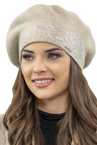 Vivisence 7051 Nakrycie głowy beret, beżowy