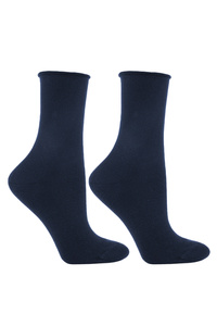 Moraj SMD300-002 Medical skarpety za kostkę, prążkowany ściągacz navy