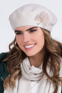 Kamea Elza Nakrycie głowy beret, beżowy