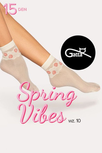 Skarpetki Gatta Spring Vibes 10 15 DEN sabbia-red