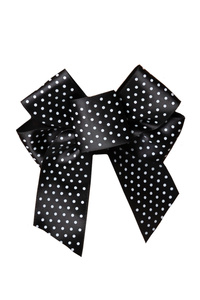 Akcesoria do biustonosza zapięcie Julimex BA-19 kokarda na zapięcie 3-rzędowa polka-dot