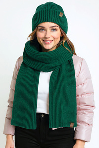 Komplet czapka+szalik Vivisence 70113Kmpl zielony