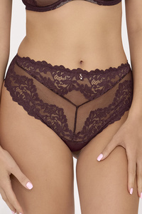 Ava 2232/B Solene brazyliany z ażurowej koronki chocolate brown