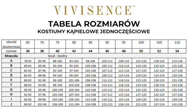Vivisence -Kostiumy kąpielowe jednoczęściowe
