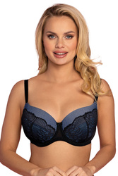 Biustonosz usztywniany Vena VB-438 czarny-jeans