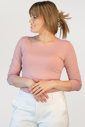Babell Manati klasyczna bluzka z rękawem 3/4 różowy