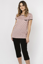 Italian Fashion Bonilla kr.r. sp.3/4 Nocna piżama, druk/czarny