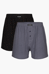 Majtki bokserki Atlantic 2MBX-013/06 2-pak szary/czarny