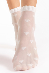 Skarpetki Fiore Kokoro 20 DEN G1189 white