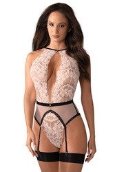 Obsessive Lilines teddy Body sexy, różowy