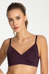 Biustonosz braletka Julimex Simple T-shirt bra dark plum