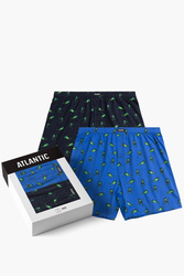 Bokserki Atlantic 2MBH-006 2-pack granat/niebieski