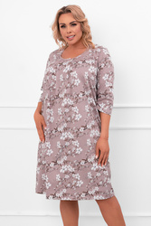 Nocna koszula Italian Fashion Oszima r.3/4 druk/wrzos