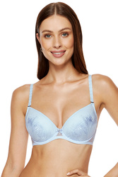 Biustonosz push-up Gorteks Mable/B1 błękitny