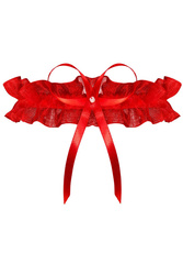 Wyrób pończoszniczy podwiązka Julimex PW-02 Oddessa czerwony