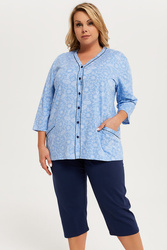 Italian Fashion Jomala r.3/4 sp.3/4 Nocna piżama, druk/granat