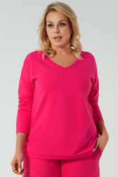 Bluza nierozpinana Italian Fashion Madri dł.r. fuksja