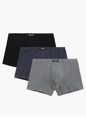 Majtki bokserki Atlantic 3BMH-007 czarny/szary/grafit