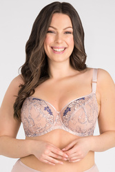 Biustonosz miękki Gorsenia K831 Flower Bomb beżowy