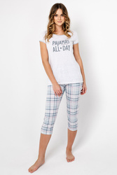 Nocna piżama Italian Fashion Glamour kr.r. sp.3/4 j.melanż/druk