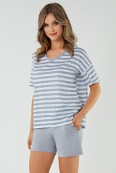 Piżama Italian Fashion Bari kr.r. kr.sp. druk/melanż