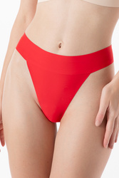 Julimex Scarlet String Maxi wysokie stringi, bezszwowe czerwony