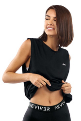 Koszulka bez rękawów Reviver F5527 czarny