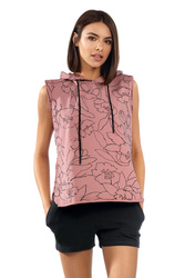 Bluza nierozpinana Reviver F5506 pudrowy róż