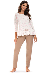 Nocna piżama Vivisence 2033 ecru/beż