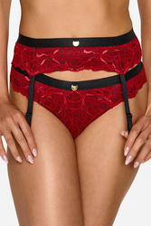 Pas do pończoch niski Lupo 2634/35 czerwony