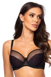 Biustonosz miękki PariPari Laila Maxi black-red