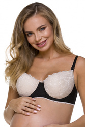 Lupo 3116 Biustonosz do karmienia, beżowo-czarny