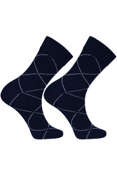 Skarpety Moraj CML400-006 patt 1-black/romby duże