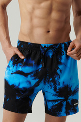 Kostium kąpielowy bermudy Atlantic KMB-227 niebiesko-czarny