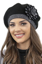 Vivisence 7049 Nakrycie głowy beret, czarny