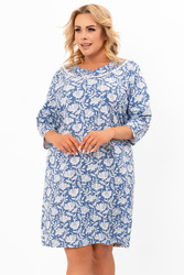 Nocna koszula Italian Fashion Bisali r.3/4 druk/niebieski