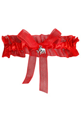 Wyrób pończoszniczy podwiązka Julimex PW-23 Marakesz czerwony